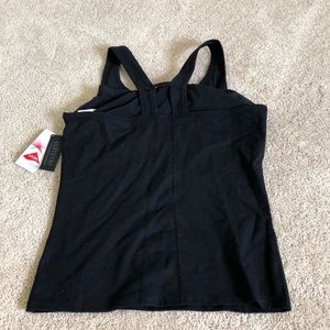 Cotton racer tank sports bra
